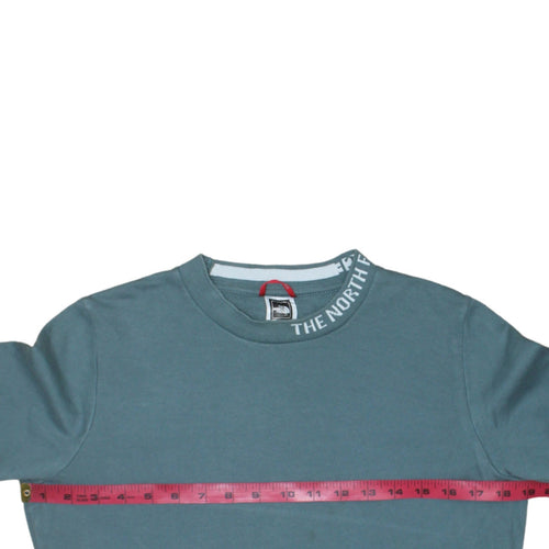 The North Face Womens Green Crew Neck Pullover Sweatshirt Size S