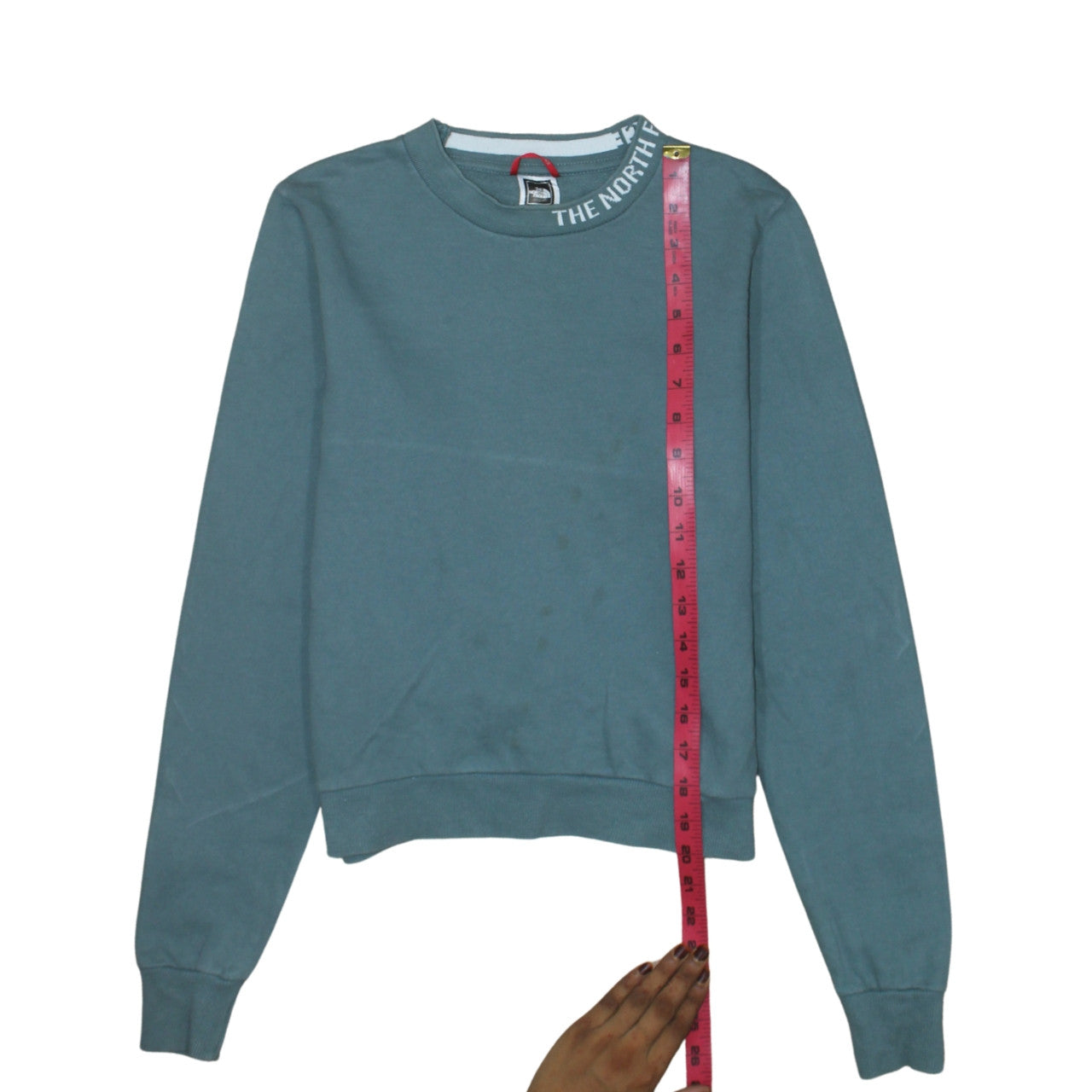 The North Face Womens Green Crew Neck Pullover Sweatshirt Size S