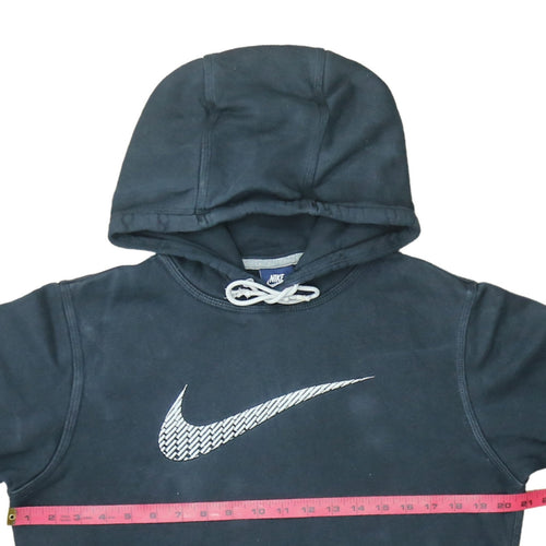 Nike Men's Black Pullover Hoodie Small Logo Fleece Sweatshirt
