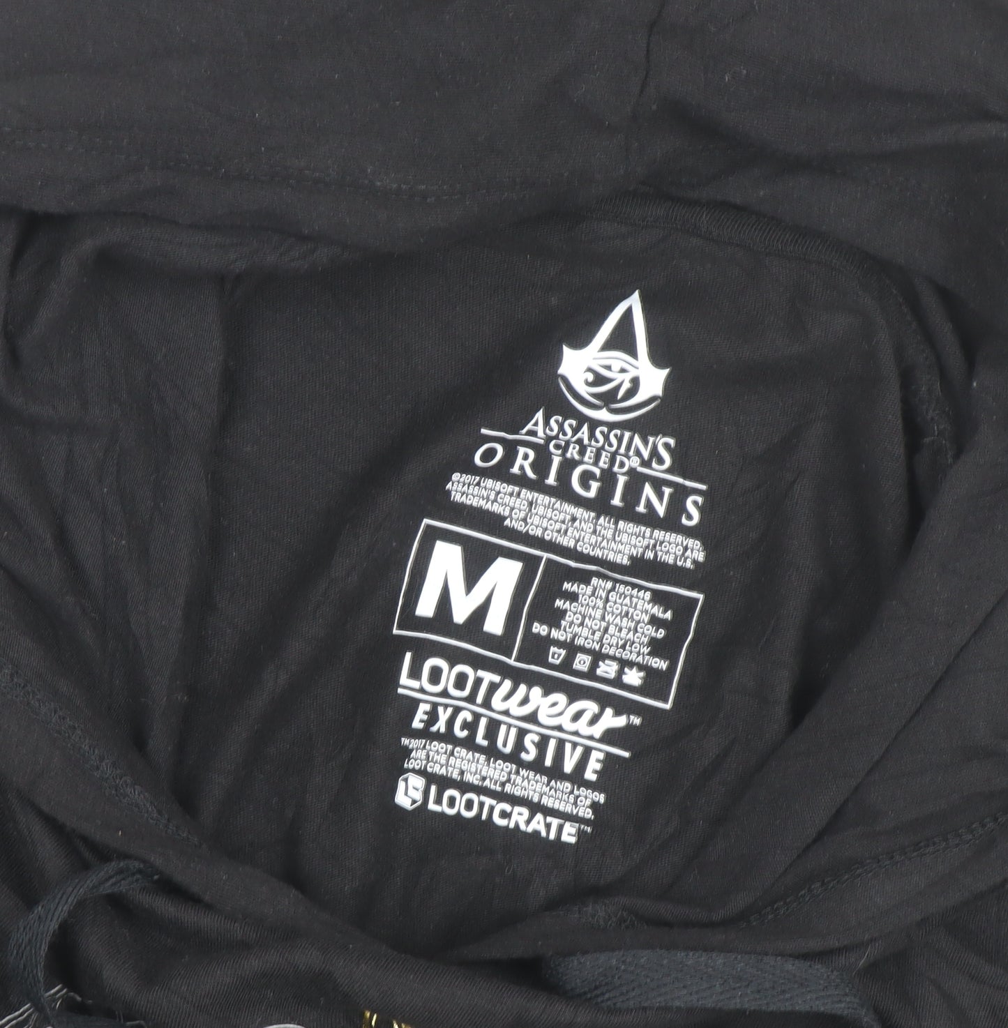 Lootcrate Assassin’s Creed Origins Men’s Black Hoodie Top Size M