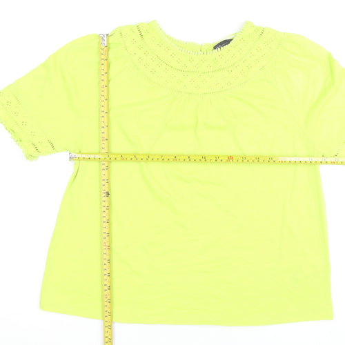 Marks and Spencer Women’s Yellow Cotton Tunic Blouse Size 12
