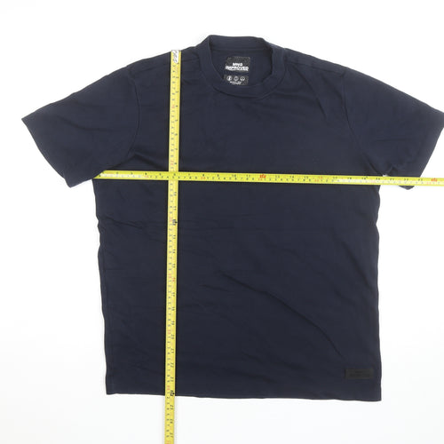 MNG Improved Men's Blue Cotton Crew Neck Short Sleeve T-Shirt Size M