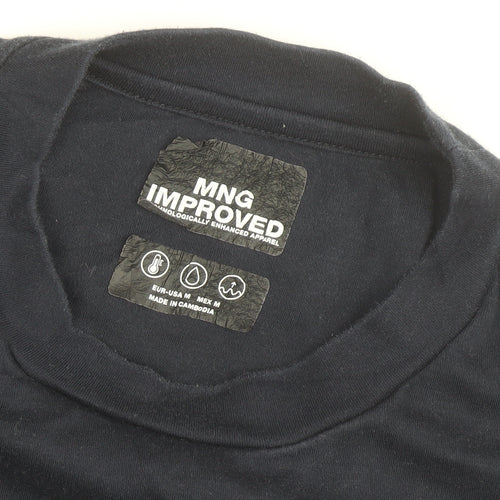 MNG Improved Men's Blue Cotton Crew Neck Short Sleeve T-Shirt Size M