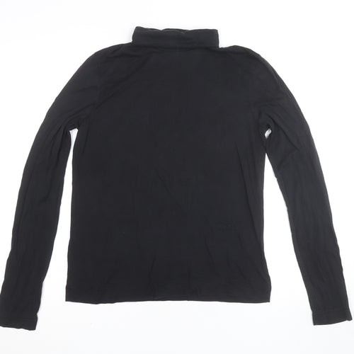 Joseph Women’s Black Roll Neck Long Sleeve Jersey Top Size M