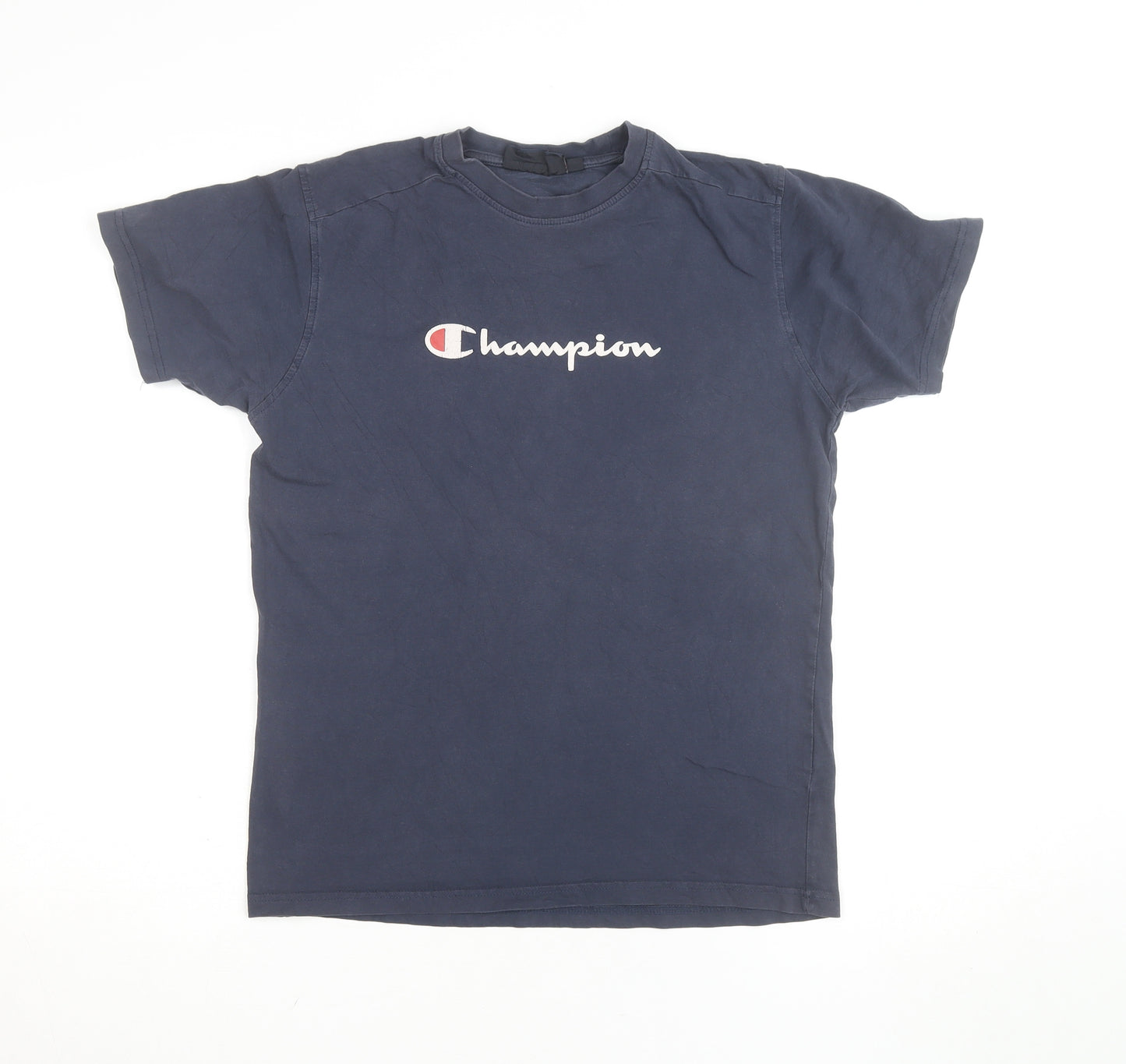 Champion Boys Blue 13 Years Crew Neck Short Sleeve Cotton Logo T-Shirt