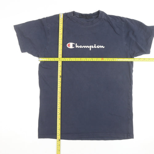 Champion Boys Blue 13 Years Crew Neck Short Sleeve Cotton Logo T-Shirt