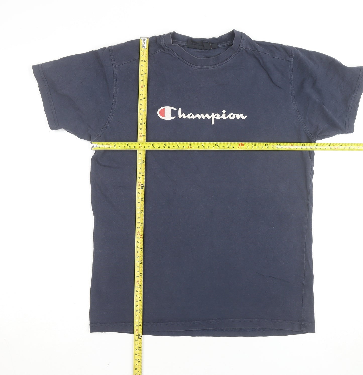 Champion Boys Blue 13 Years Crew Neck Short Sleeve Cotton Logo T-Shirt