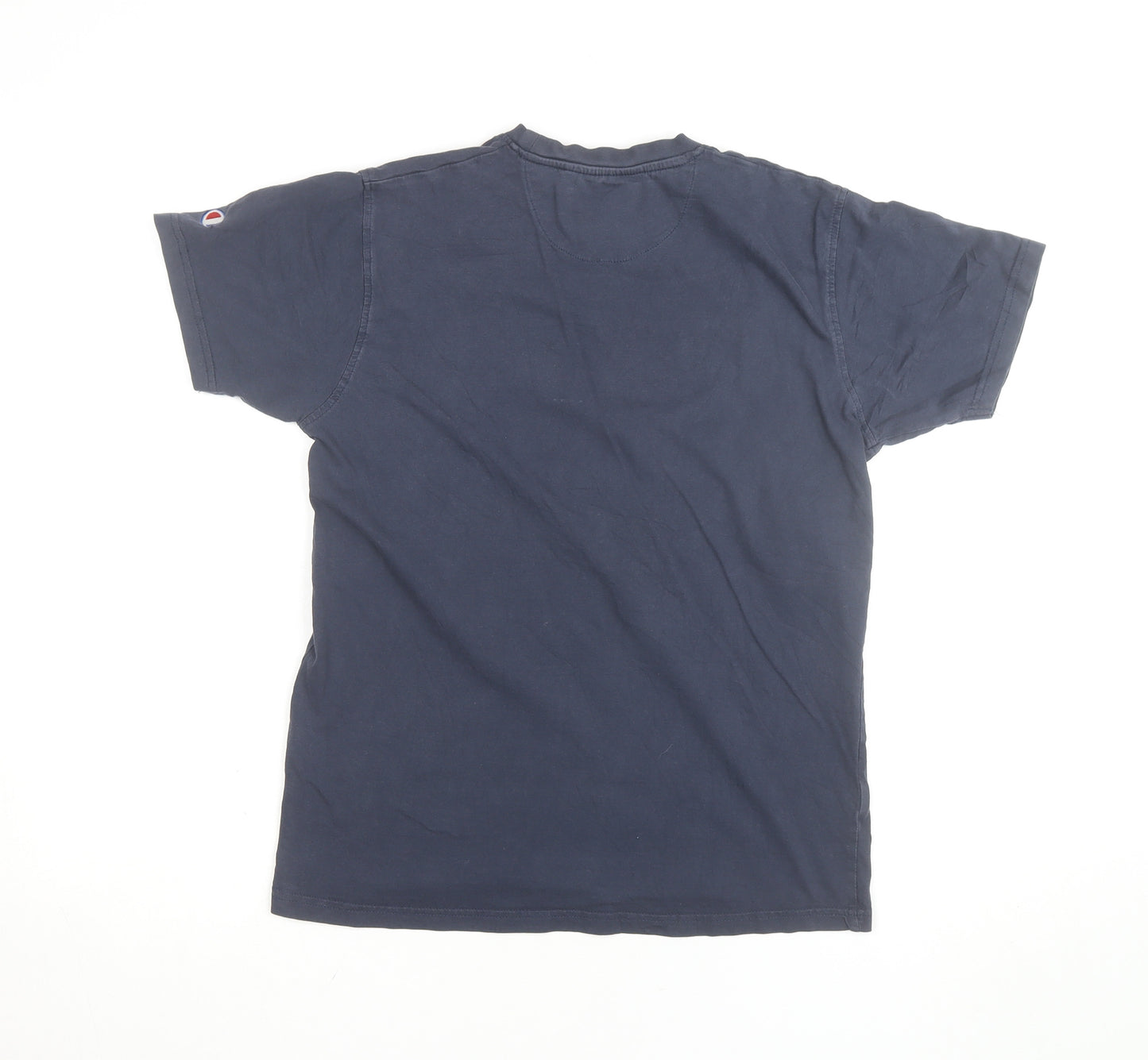 Champion Boys Blue 13 Years Crew Neck Short Sleeve Cotton Logo T-Shirt