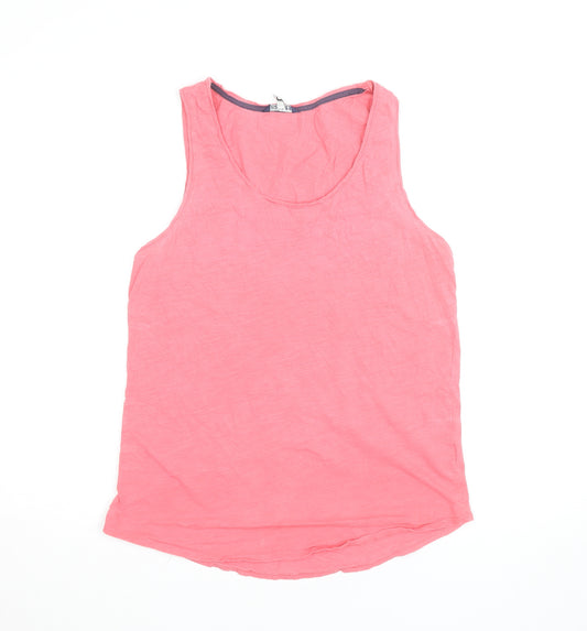 Joules Women's Pink Cotton Tank Top UK 10 Sleeveless Casual