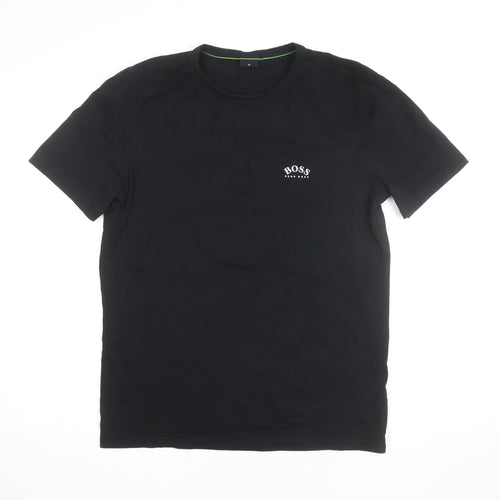 Hugo Boss Men's Black Cotton Crew Neck T-Shirt Size M