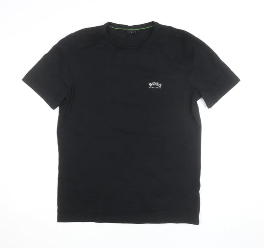 Hugo Boss Men's Black Cotton Crew Neck T-Shirt Size M