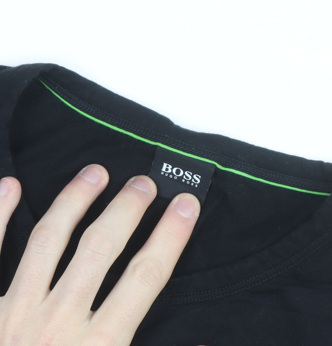 Hugo Boss Men's Black Cotton Crew Neck T-Shirt Size M