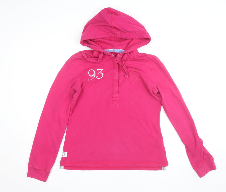 Crew Clothing Co. Womens Pink Size 12 Henley Hoodie Cotton Blend