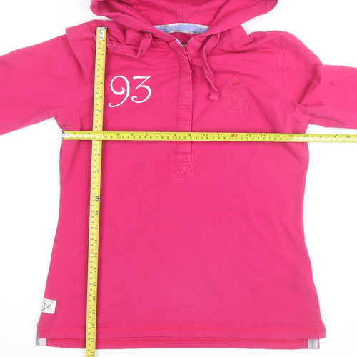 Crew Clothing Co. Womens Pink Size 12 Henley Hoodie Cotton Blend