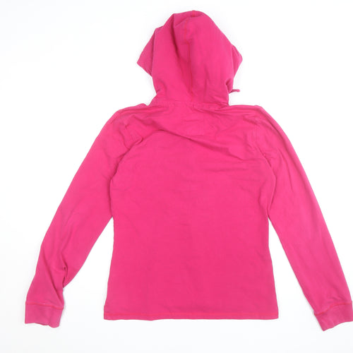 Crew Clothing Co. Womens Pink Size 12 Henley Hoodie Cotton Blend
