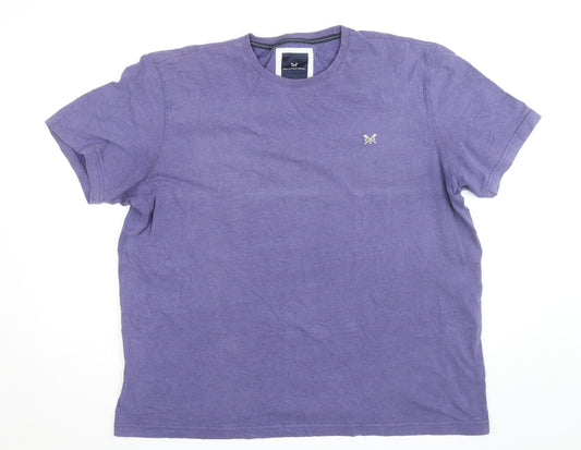 Crew Clothing Company Men’s Purple 2XL Cotton Crew Neck T-Shirt
