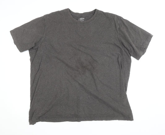 Lands' End Men's Grey 2XL Crew Neck Cotton T-Shirt