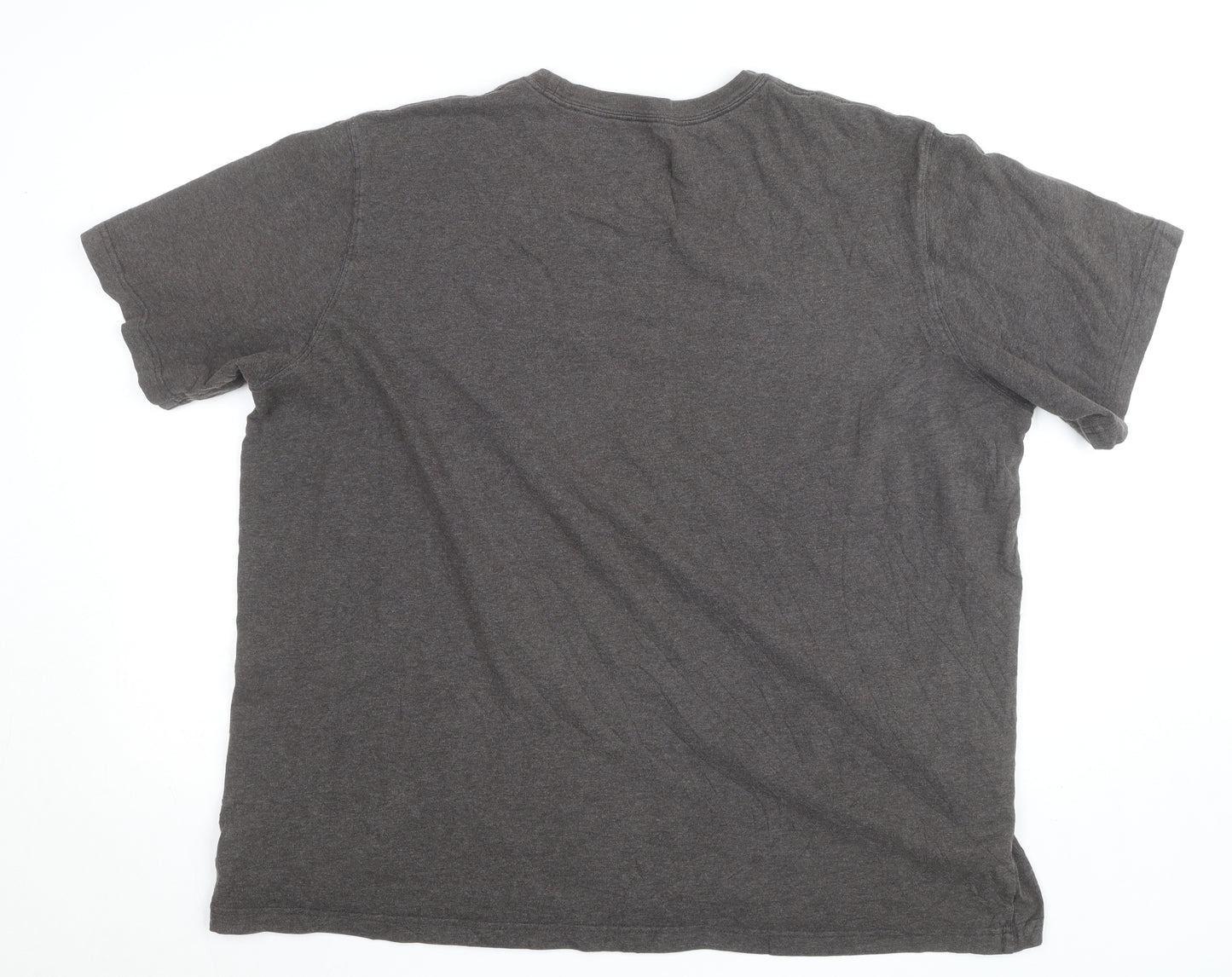 Lands' End Men's Grey 2XL Crew Neck Cotton T-Shirt