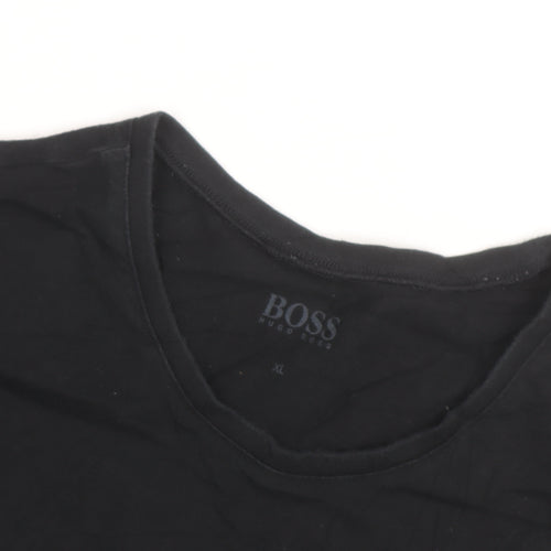 Hugo Boss Men's Black XL Cotton Crew Neck T-Shirt