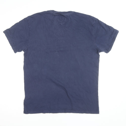 Tommy Jeans Men's Blue Cotton Logo T-Shirt Size M Short Sleeve