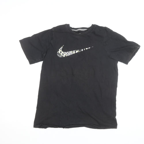 Nike Teens Black XL Athletic Fit Graphic Logo T-Shirt