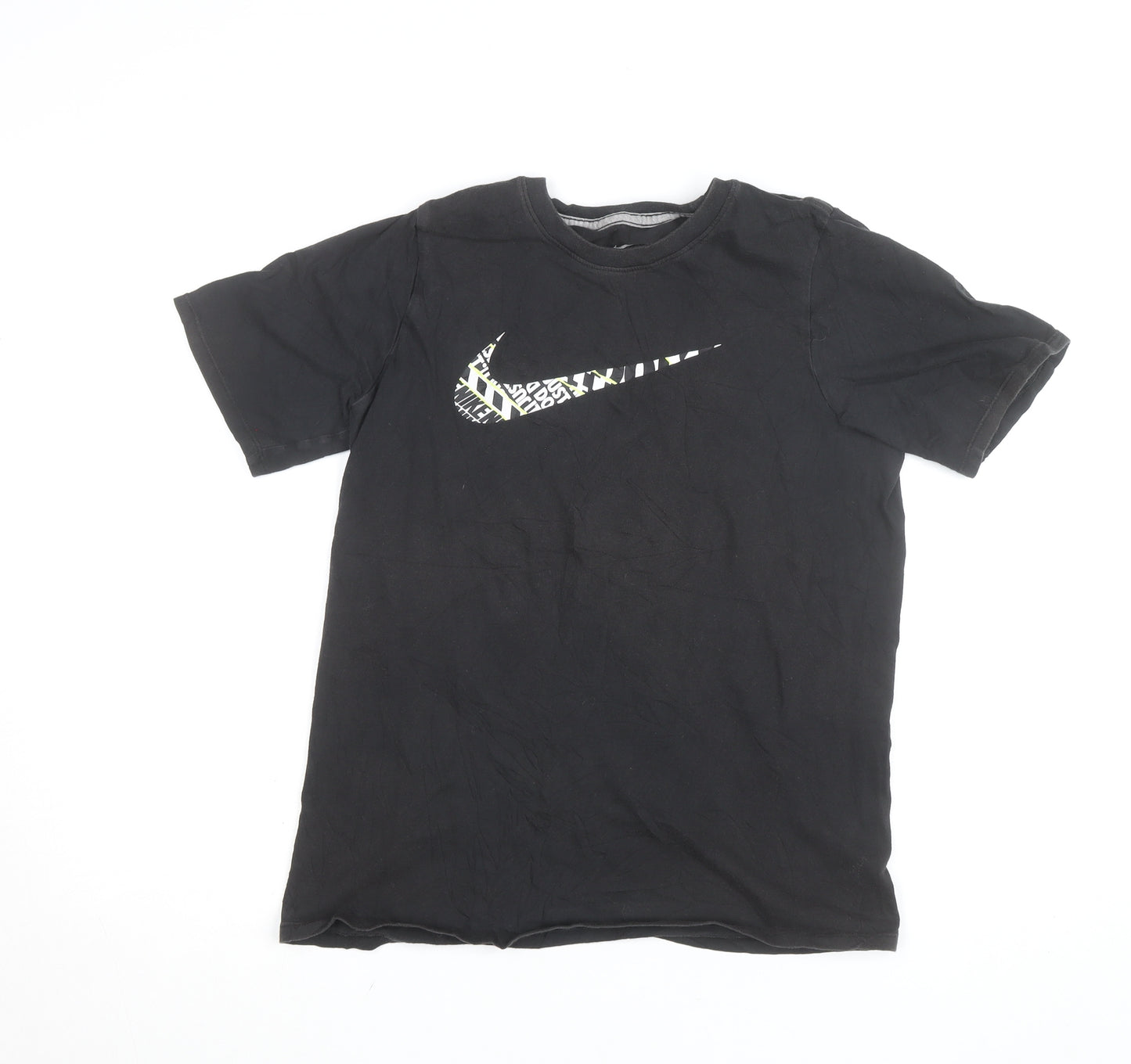 Nike Teens Black XL Athletic Fit Graphic Logo T-Shirt