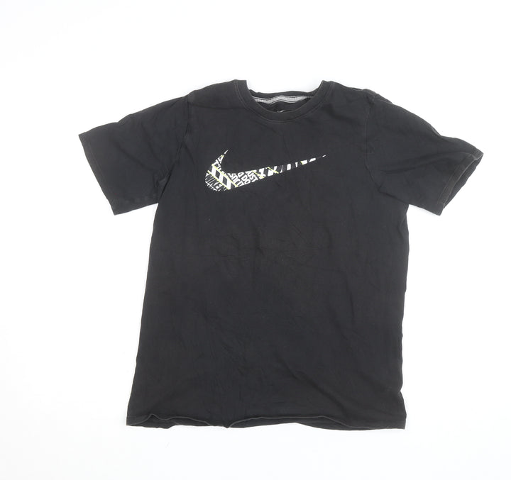Nike Teens Black XL Athletic Fit Graphic Logo T-Shirt