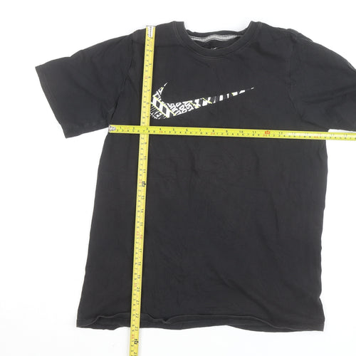 Nike Teens Black XL Athletic Fit Graphic Logo T-Shirt