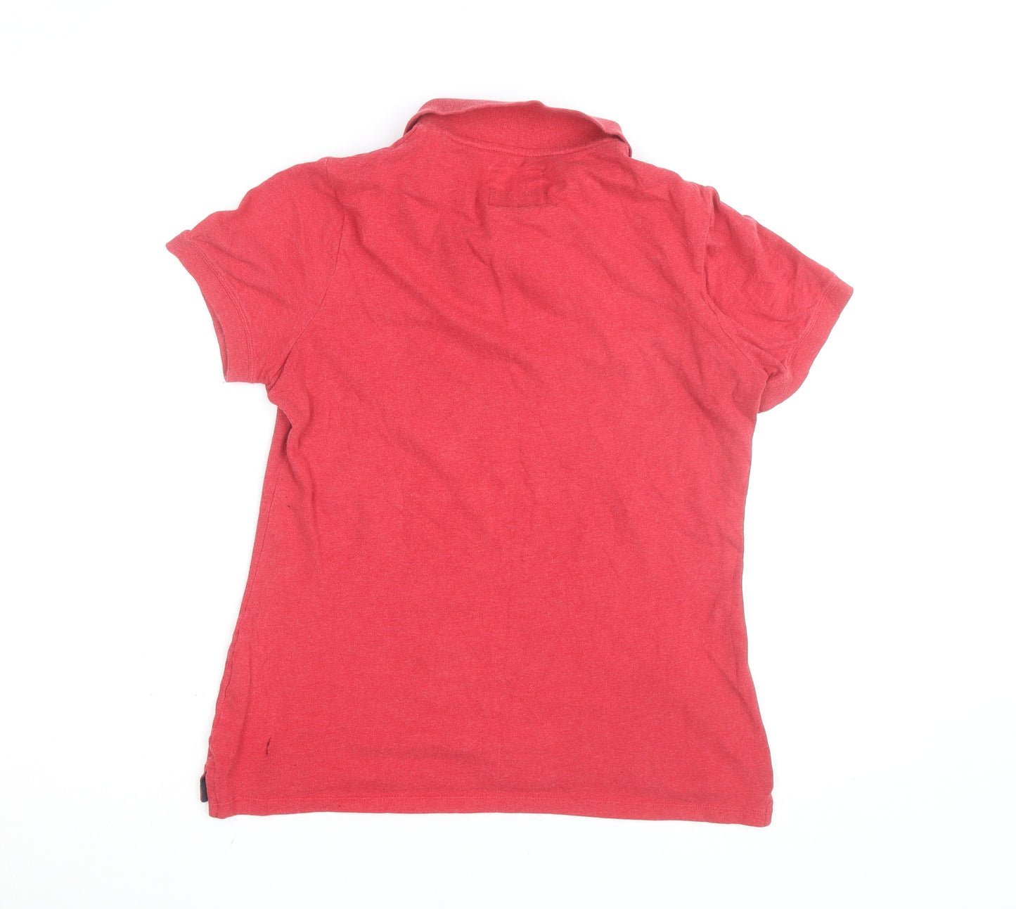Jack Wills Women's Red Short Sleeve Cotton Polo Shirt UK 12