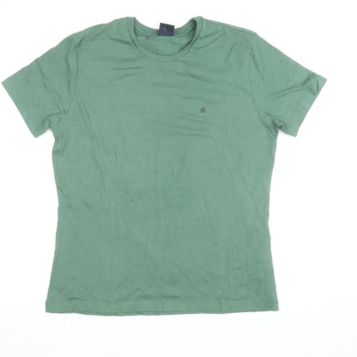 Highstil Men's Green Slim Fit Cotton Elastane T-Shirt G