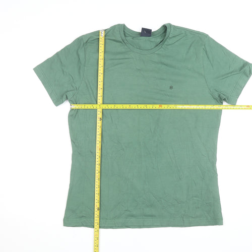 Highstil Men's Green Slim Fit Cotton Elastane T-Shirt G
