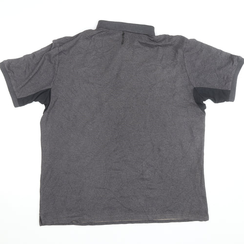 Decathlon Men's Grey Polo Shirt L Athletic Fit Moisture Wicking