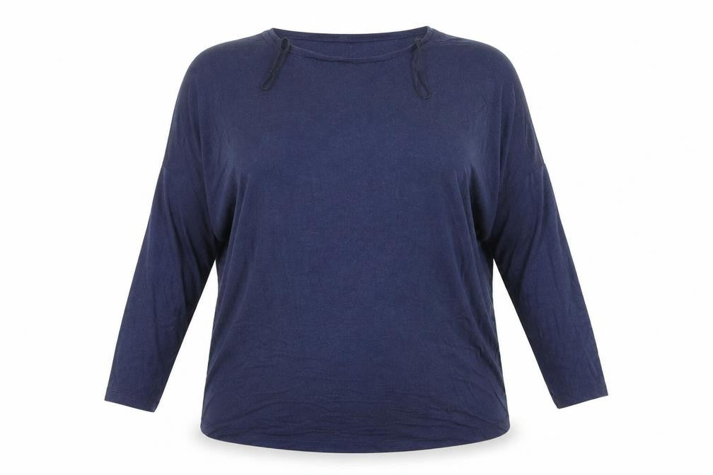 ONLY Carmakoma Women's Blue 3/4 Sleeve Relaxed Jersey Top Size 20