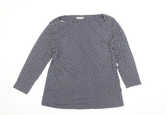 Marks and Spencer Womens Blue Geometric Tunic Blouse Size 16
