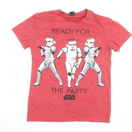 George Star Wars Men's Red Christmas Stormtrooper T-Shirt Small