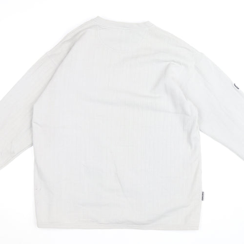 Head Men's Grey XL V-Neck Striped Pullover Sweatshirt