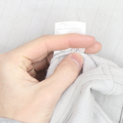 Head Men's Grey XL V-Neck Striped Pullover Sweatshirt