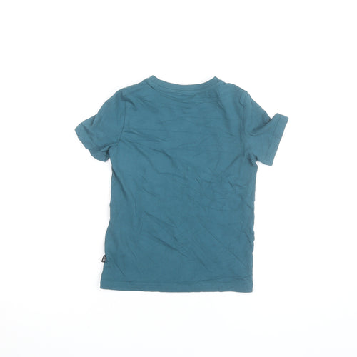 Puma Boys Blue 7-8 Years Graphic Logo Crew Neck Cotton T-Shirt