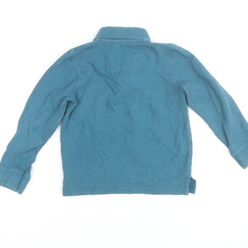 Timberland Boys Blue Long Sleeve Cotton Polo Shirt Size 6 Years