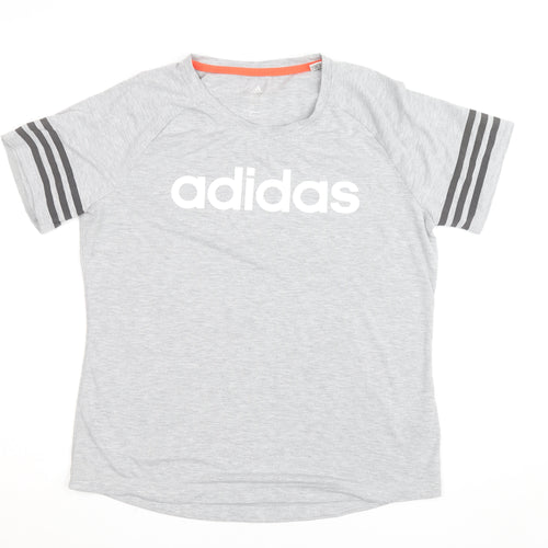 Adidas Men's Grey XL Climalite Short Sleeve Sports T-Shirt