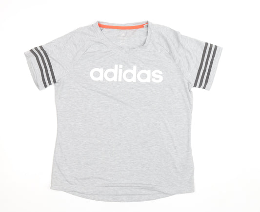 Adidas Men's Grey XL Climalite Short Sleeve Sports T-Shirt