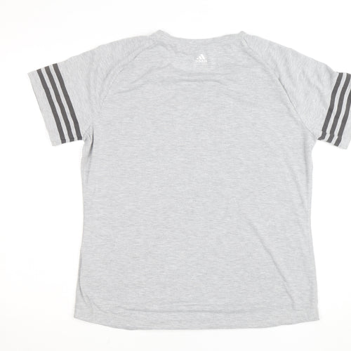 Adidas Men's Grey XL Climalite Short Sleeve Sports T-Shirt
