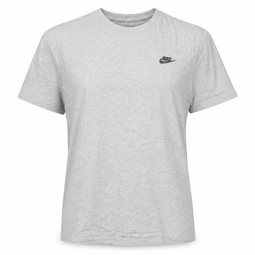 Nike Women's Grey Cotton Crew Neck Short Sleeve T-Shirt M