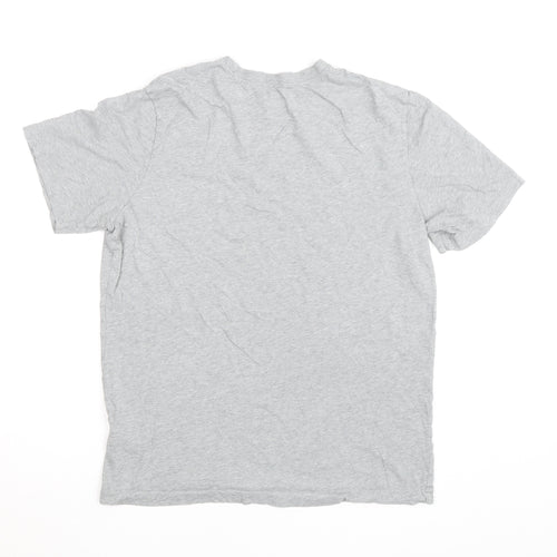 Nike Women's Grey Cotton Crew Neck Short Sleeve T-Shirt M