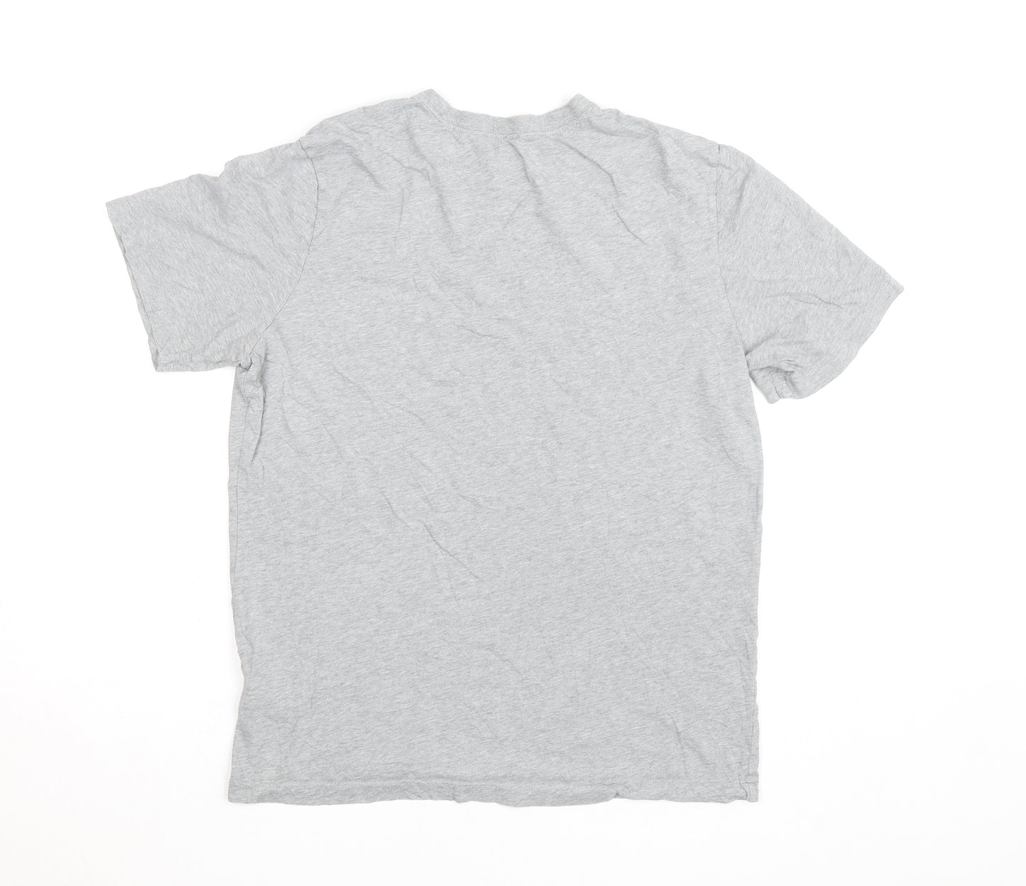 Nike Women's Grey Cotton Crew Neck Short Sleeve T-Shirt M