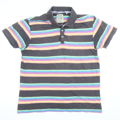 Scotch & Soda Men's Multicoloured Striped XL Polo T-Shirt