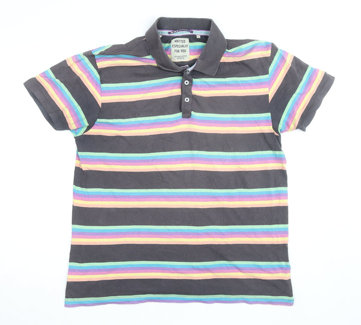 Scotch & Soda Men's Multicoloured Striped XL Polo T-Shirt