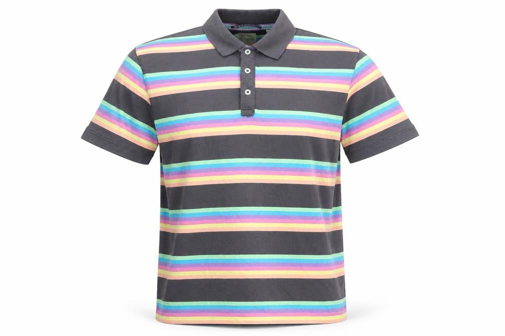 Scotch & Soda Men's Multicoloured Striped XL Polo T-Shirt