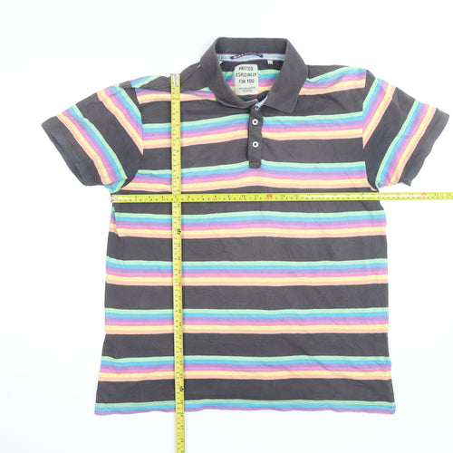 Scotch & Soda Men's Multicoloured Striped XL Polo T-Shirt