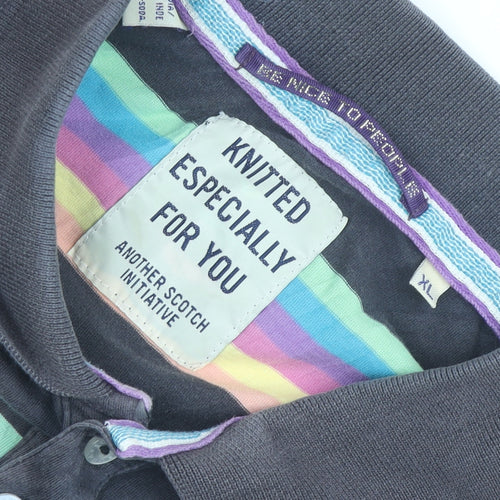 Scotch & Soda Men's Multicoloured Striped XL Polo T-Shirt